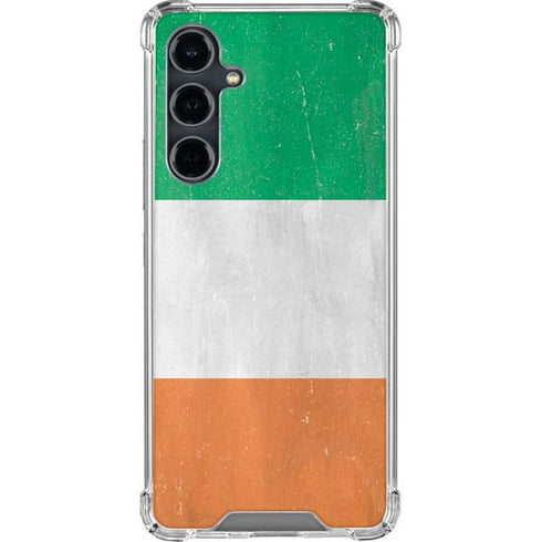 Ireland Flag Distressed Galaxy S23 FE Clear Case